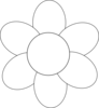 Simple Flower Outline Clip Art